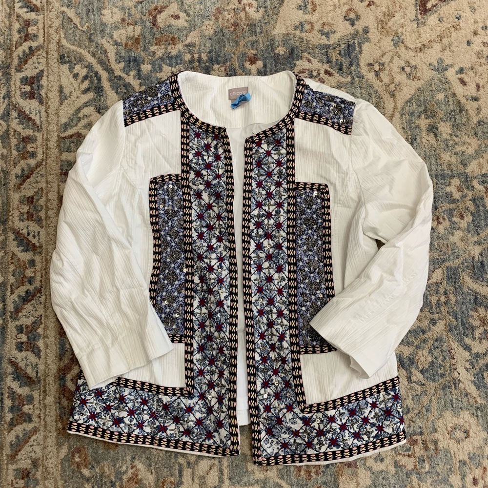 Chico's Women’s Embroidered Jacket
